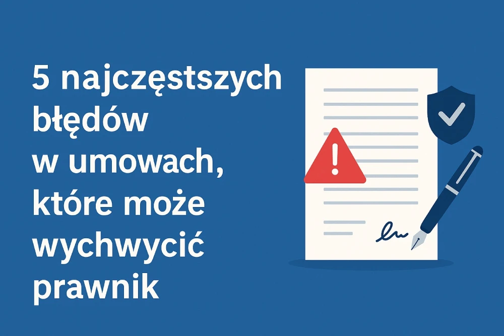 5 najczęstszych błędów w umowach